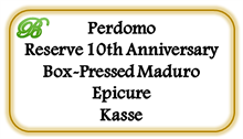 Perdomo Reserve 10th Anniversary Box-Pressed Maduro Epicure, 25 stk.