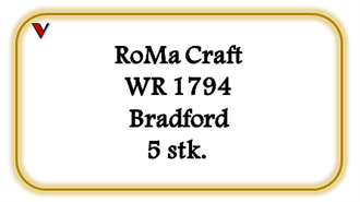 RoMa Craft WR 1794 Bradford, 5 stk. (UDSOLGT)